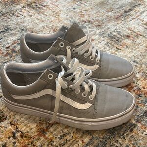 Gray and White Vans